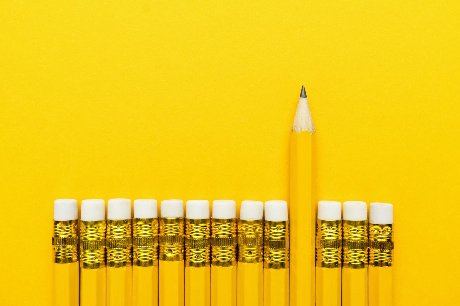 yellow pencil leadership concept PY4BWDC
