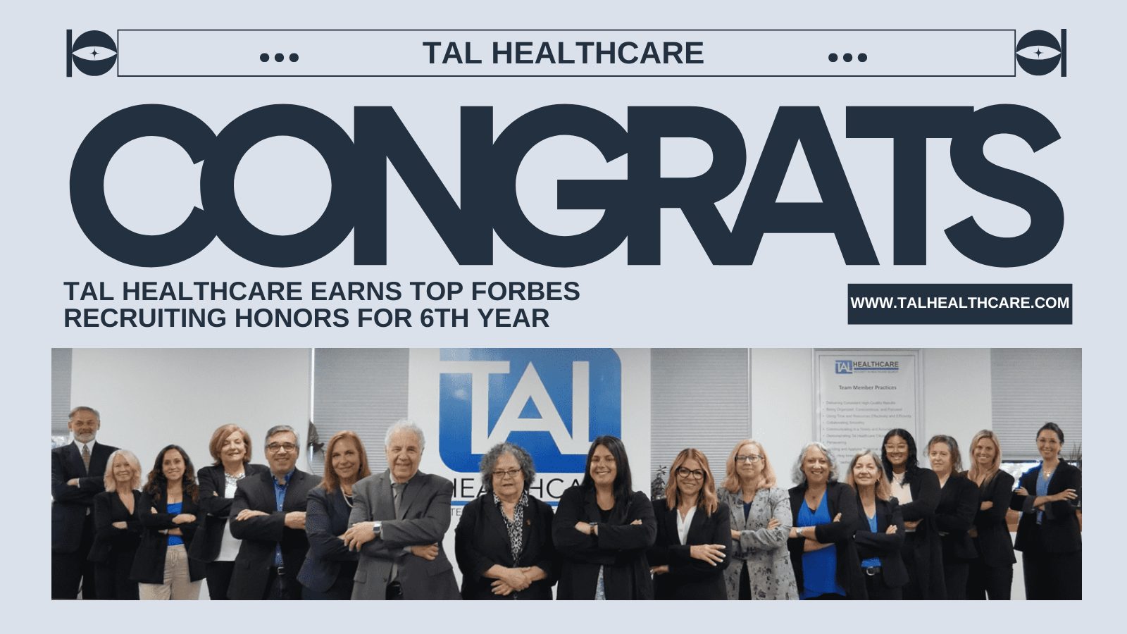Healthcare recruiting leader Tal Healthcare earns Forbes honors for the 6th year, showcasing excellence in talent solutions and executive search.